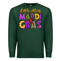Sports Green little miss mardi gras Premium Sweatshirt - LillyAllenDesigns