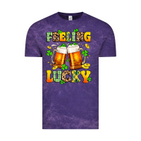 Cloud Purple feeling lucky Vintage Tee - Artiststas