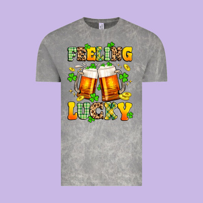 Feeling Lucky Vintage Tee Designed By Artiststas