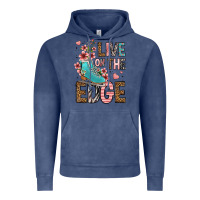 Vintage Denim live on the edge ice skating Vintage Hoodie - FaDigitalArtStudio