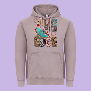 Live On The Edge Ice Skating Vintage Hoodie Designed By Fadigitalartstudio