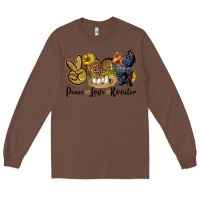 Chestnut peace love rooster Long Sleeve Tee - LillyAllenDesigns