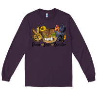 Plum peace love rooster Long Sleeve Tee - LillyAllenDesigns