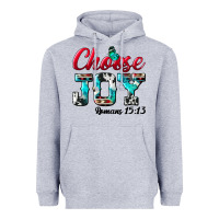Heather Grey Choose Joy Heavyweight Hoodie - BundleAndBundleShop