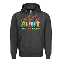Charcoal Heather aunt loved kind beautiful Zipper Hoodie - MaliasSmallBusiness