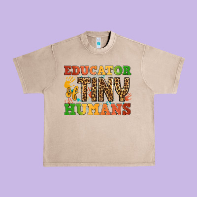 Educator Of Tiny Humans Urban Heavy Tee Designed By Bundleandbundleshop