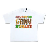 White educator of tiny humans Urban Heavy Tee - BundleAndBundleShop