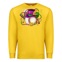Lemon mardi gras baseball Premium Sweatshirt - LillyAllenDesigns