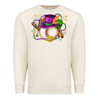 Sandshell mardi gras baseball Premium Sweatshirt - LillyAllenDesigns