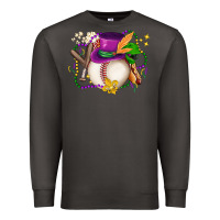 Smoke mardi gras baseball Premium Sweatshirt - LillyAllenDesigns