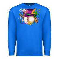 True Royal mardi gras baseball Premium Sweatshirt - LillyAllenDesigns
