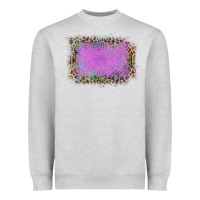 Heather Grey Old Leopard Purple Glitter Frame Heavyweight Sweatshirt - Bettercallsaul