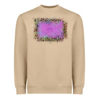 Old Leopard Purple Glitter Frame Heavyweight Sweatshirt | Teevron