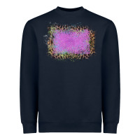 Navy Old Leopard Purple Glitter Frame Heavyweight Sweatshirt - Bettercallsaul