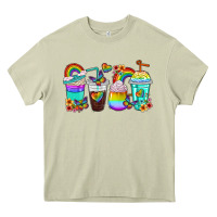 Mossy rainbow coffee cups Heavy Core Tee - texasbilliewilder