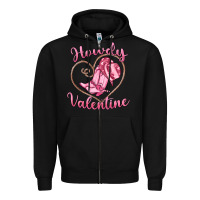 Black howdy valentine Zipper Hoodie - MaliasSmallBusiness