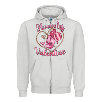 Dove Grey howdy valentine Zipper Hoodie - MaliasSmallBusiness