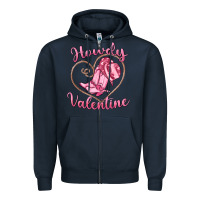 Navy howdy valentine Zipper Hoodie - MaliasSmallBusiness
