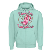 Seafoam howdy valentine Zipper Hoodie - MaliasSmallBusiness
