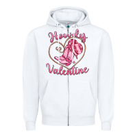 White howdy valentine Zipper Hoodie - MaliasSmallBusiness