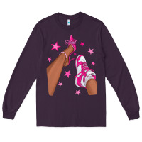 Plum afro sneakers and heels Long Sleeve Tee - NancyCooperArtShop
