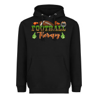 Black football therapy Heavyweight Hoodie - BundleAndBundleShop