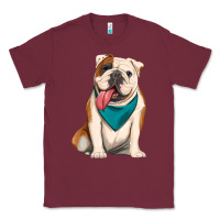 Burgundy english bulldog Classic Tee - Artiststas