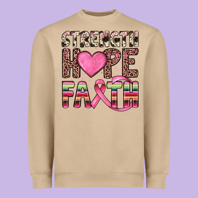 Strength Hope Faith Heavyweight Sweatshirt Designed By Jahusdesignshop