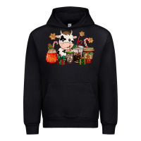 Black cow coffee cups christmas Urban Hoodie - CowGirlArtShop