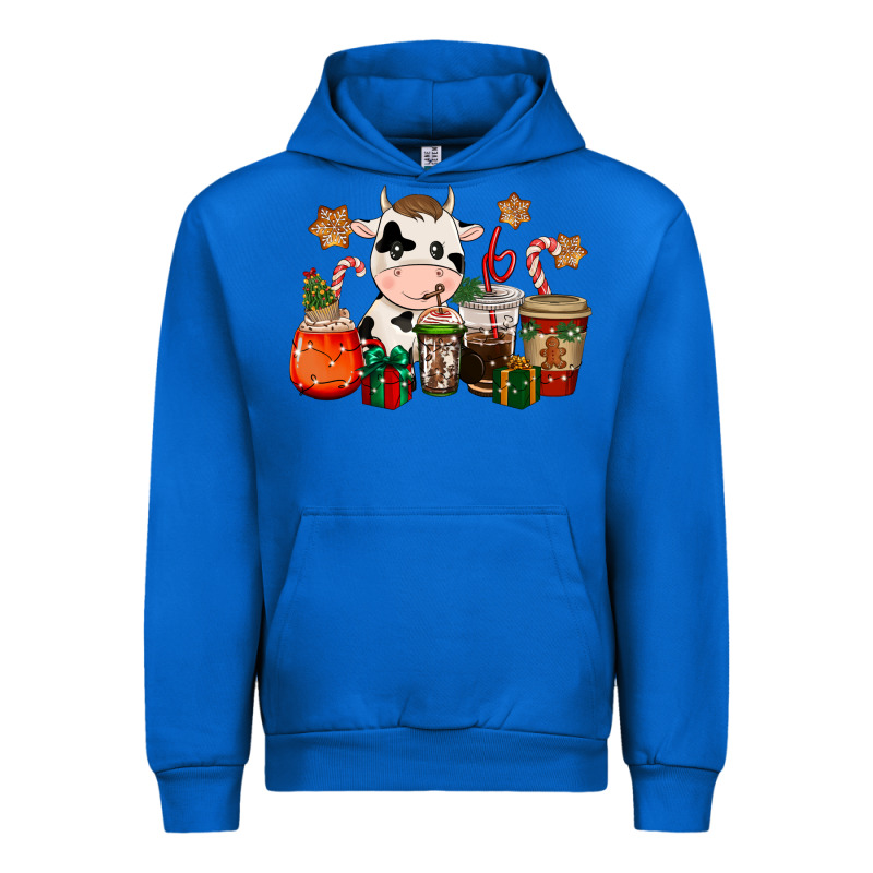 Cow Coffee Cups Christmas Urban Hoodie by CowGirlArtShop | Teevron