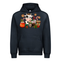 Navy cow coffee cups christmas Urban Hoodie - CowGirlArtShop