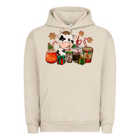 Pigment French Oak cow coffee cups christmas Urban Hoodie - CowGirlArtShop