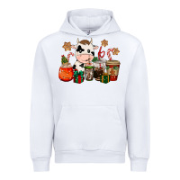 White cow coffee cups christmas Urban Hoodie - CowGirlArtShop
