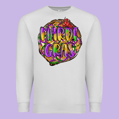 Mardi Gras Premium Sweatshirt Designed By Lillyallendesigns