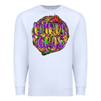 White mardi gras Premium Sweatshirt - LillyAllenDesigns