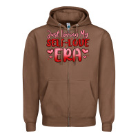 Chestnut just loving my self love era Zipper Hoodie - MaliasSmallBusiness
