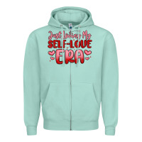 Seafoam just loving my self love era Zipper Hoodie - MaliasSmallBusiness