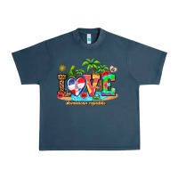 Midnight Navy love dominican republic Urban Heavy Tee - AdoDesignShop