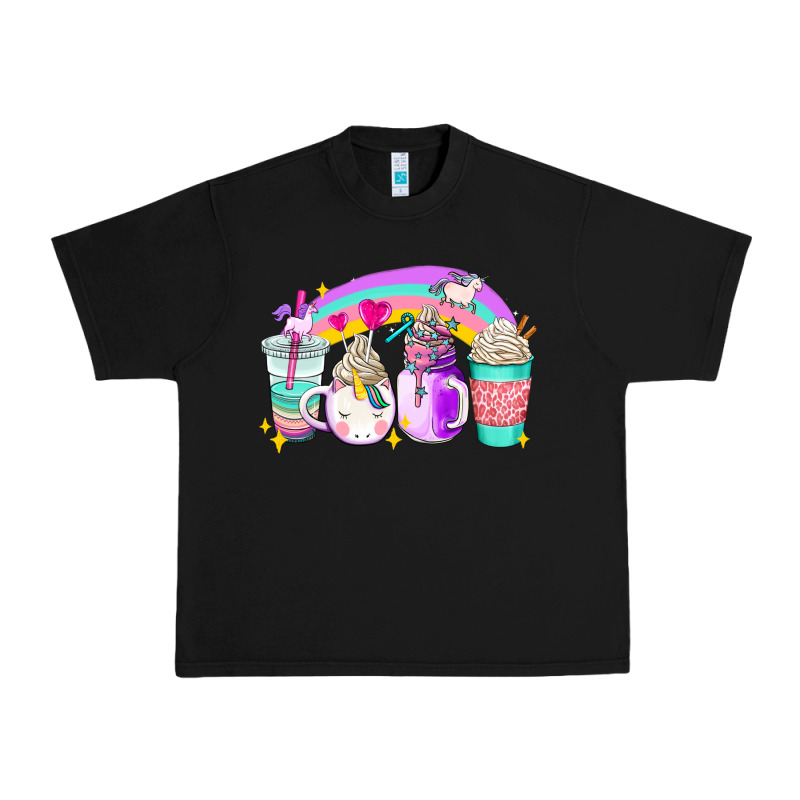 Unicorn Coffee Cups Urban Heavy Tee by AdoDesignShop | Teevron