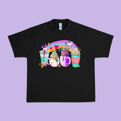 Unicorn Coffee Cups Urban Heavy Tee Designed By Adodesignshop