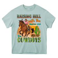 Arona raising hell with the hippies and the cowboys Heavy Core Tee - texasbilliewilder
