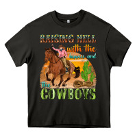 Asphalt raising hell with the hippies and the cowboys Heavy Core Tee - texasbilliewilder