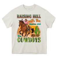 Cream raising hell with the hippies and the cowboys Heavy Core Tee - texasbilliewilder