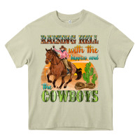 Mossy raising hell with the hippies and the cowboys Heavy Core Tee - texasbilliewilder