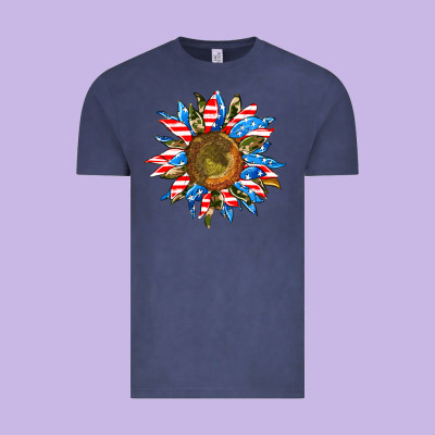 Sunflower Front Vintage Tee Designed By Adodesignshop