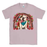 Lilac english bulldog floral rainbow Classic Tee - Artiststas