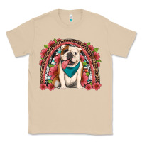 Mushroom english bulldog floral rainbow Classic Tee - Artiststas