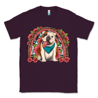 Plum english bulldog floral rainbow Classic Tee - Artiststas