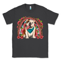 Smoke english bulldog floral rainbow Classic Tee - Artiststas