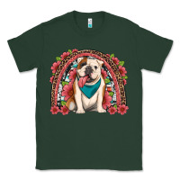 Sports Green english bulldog floral rainbow Classic Tee - Artiststas